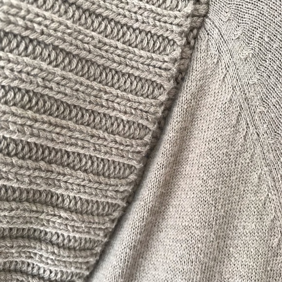 Style & Co tan shawl collar sweater lace u… - Picture 4 of 8